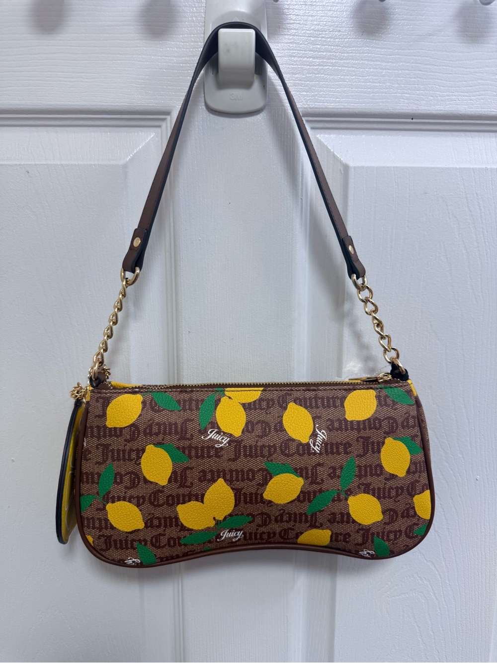 NWT Juicy Couture Fruitful Lemon Print Shoulder Bag with Lemon Charm - Picture 5 of 6